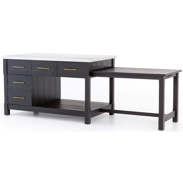 Home Fashion Ian Kitchen Island Black By Four Hands