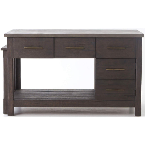 Home Fashion Ian Kitchen Island Rubbed Black By Four Hands