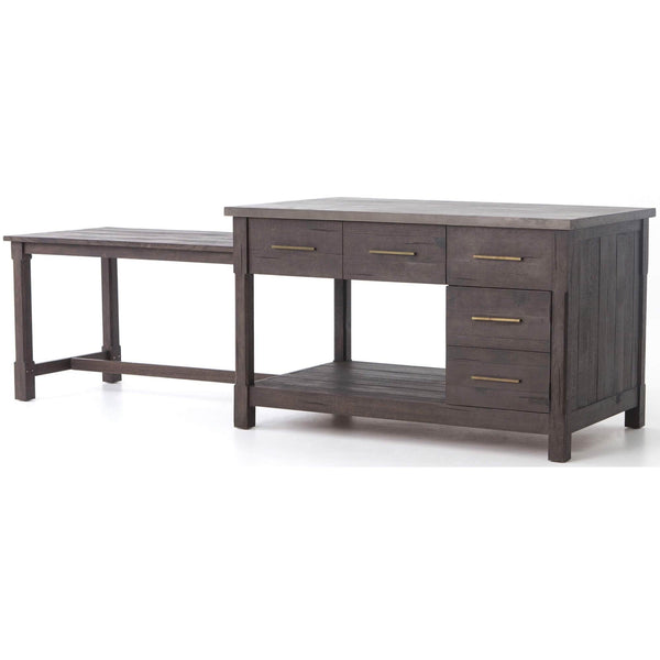 home fashion Ian Kitchen Island Rubbed Black by Four Hands