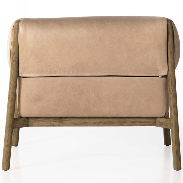 Home Fashion Idris Leather Chair Palermo Nude By Four Hands
