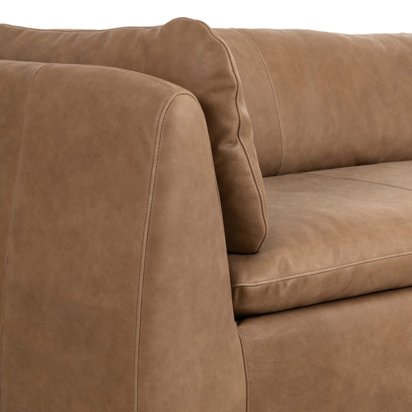 Home Fashion Iggy 98" Slipcover Leather Sofa Palermo Drift By Four Hands