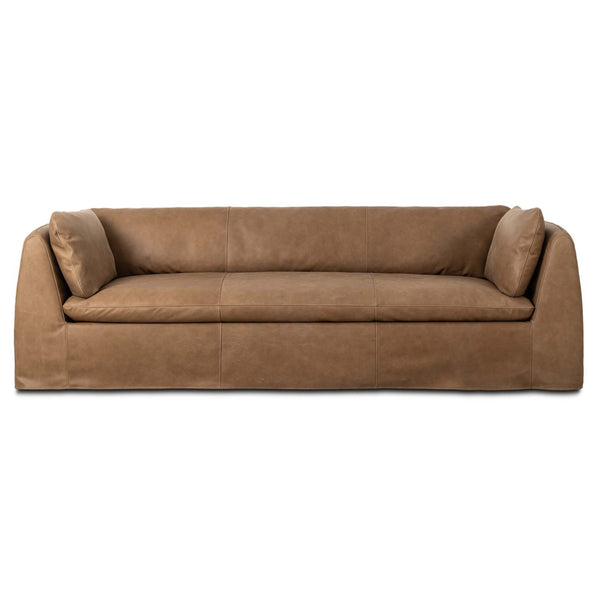 home fashion Iggy 98" Slipcover Leather Sofa Palermo Drift by Four Hands