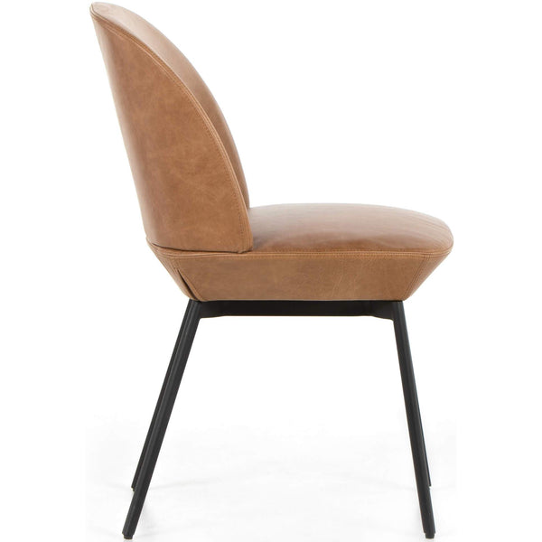 Home Fashion Imani Leather Dining Chair Sonoma Butterscotch Set Of 2 By Four Hands