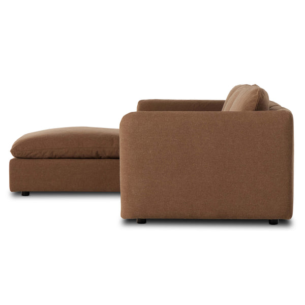 Home Fashion Ingel 3 Piece Sectional W/Ottoman Antwerp Cafe By Four Hands