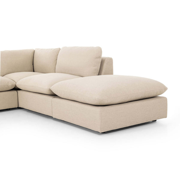 Home Fashion Ingel 4-Piece Sectional W/ Ottoman Antwerp Taupe By Four Hands