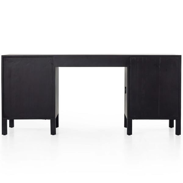 Home Fashion Isador Executive Desk Black Wash Poplar By Four Hands