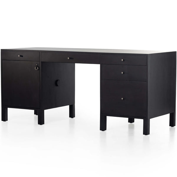 home fashion Isador Executive Desk Black Wash Poplar by Four Hands