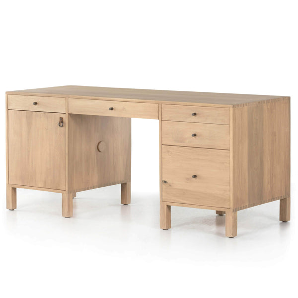 home fashion Isador Executive Desk Dry Wash Poplar by Four Hands