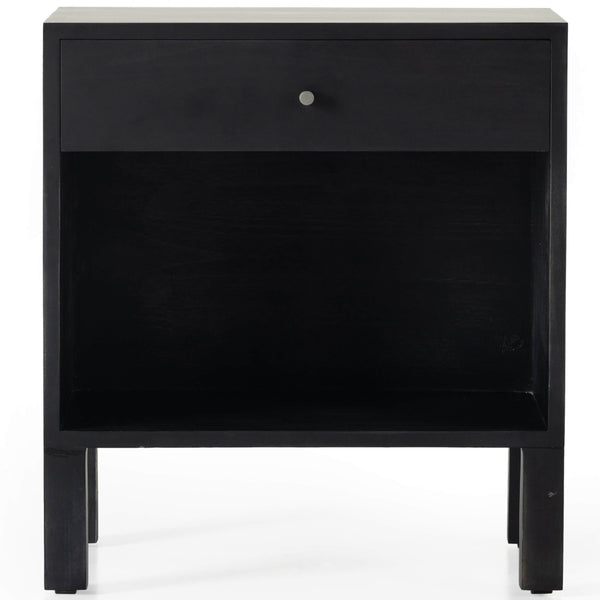 Home Fashion Isador Nightstand Black Wash Poplar By Four Hands