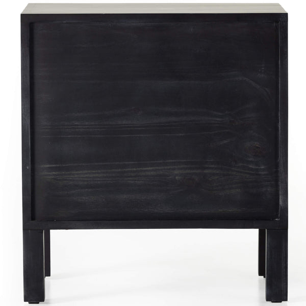 Home Fashion Isador Nightstand Black Wash Poplar By Four Hands