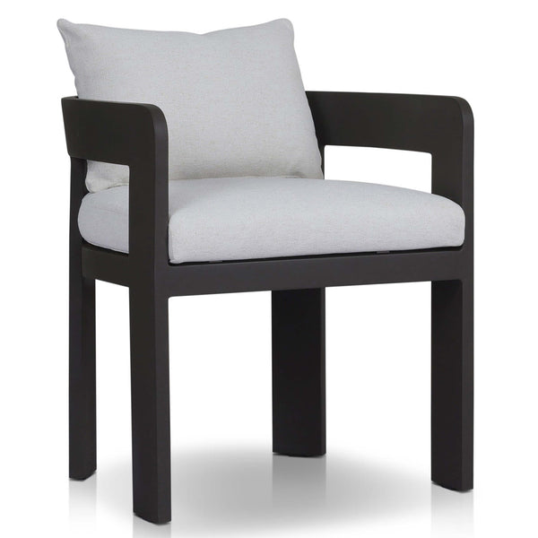 home fashion Jackson Outdoor Metal Dining Chair Concha Fog Set of 2 by Four Hands