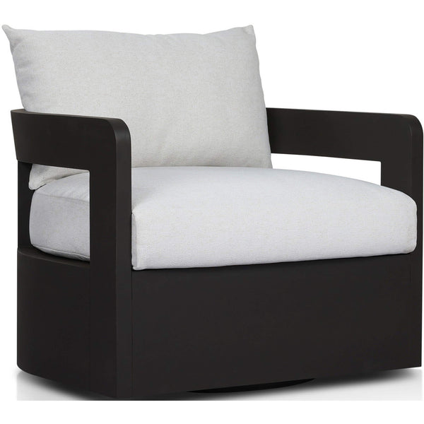 home fashion Jackson Outdoor Metal Swivel Chair Alessi Linen by Four Hands