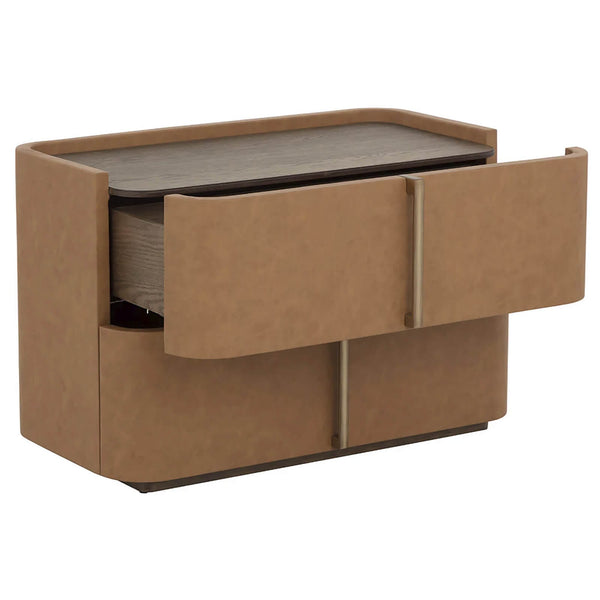 Home Fashion Jamille Large Nightstand Miliken Cognac