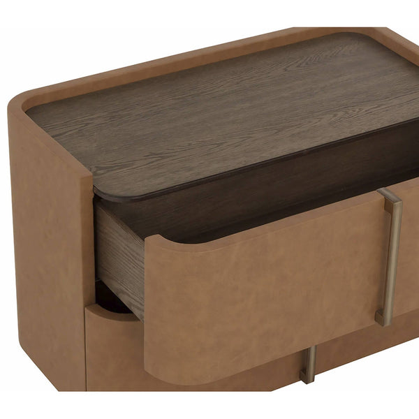 Home Fashion Jamille Large Nightstand Miliken Cognac