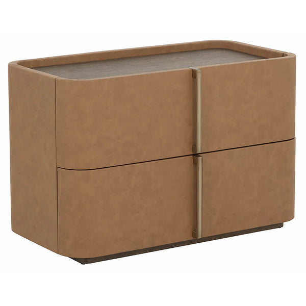 home fashion Jamille Large Nightstand Miliken Cognac