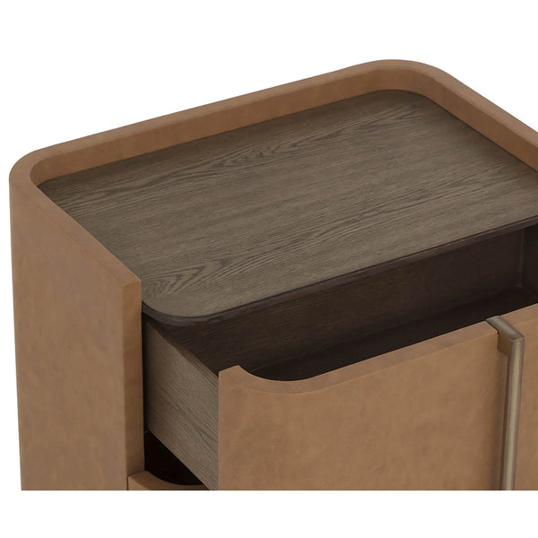 Home Fashion Jamille Small Nightstand Miliken Cognac