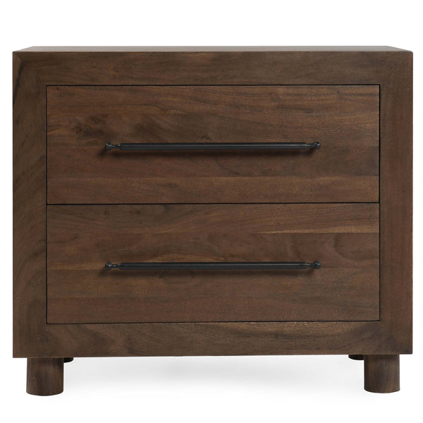 Home Fashion Jaxson 2 Drawer Nightstand Harvest Brown