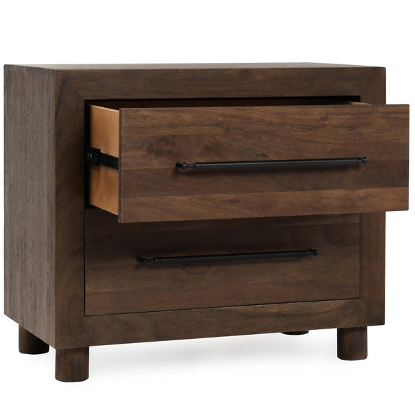 Home Fashion Jaxson 2 Drawer Nightstand Harvest Brown