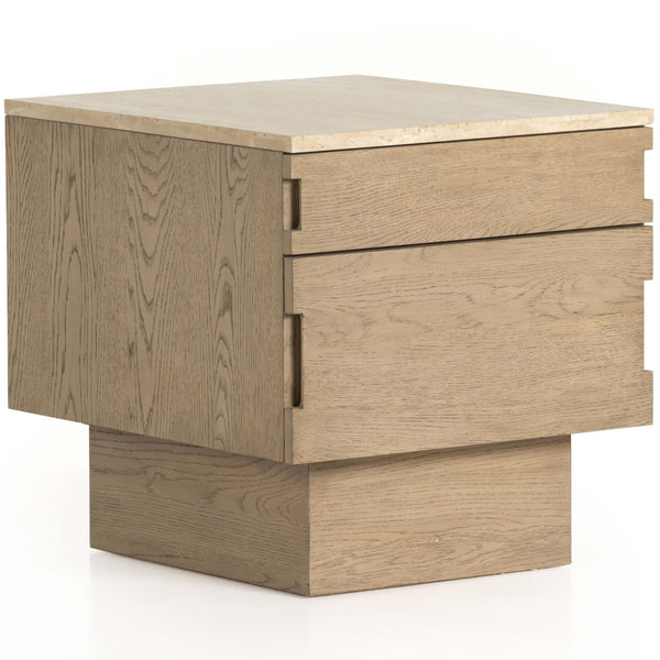 home fashion Jaylen Nightstand Travertine by Four Hands