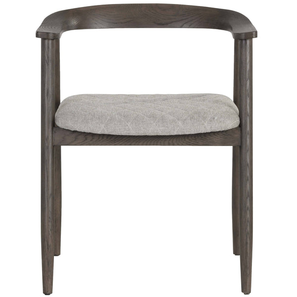 Home Fashion Jeremy Dining Armchair Dark Brown/Belfast Heather Grey Set Of 2