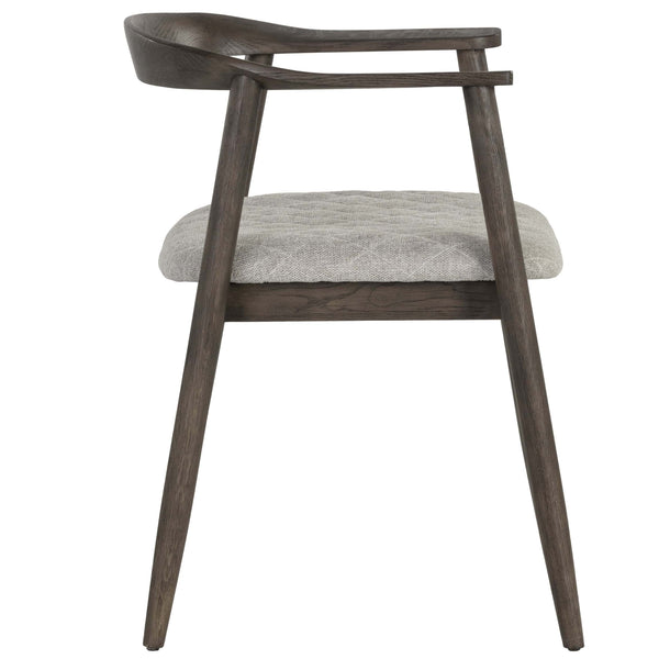 Home Fashion Jeremy Dining Armchair Dark Brown/Belfast Heather Grey Set Of 2