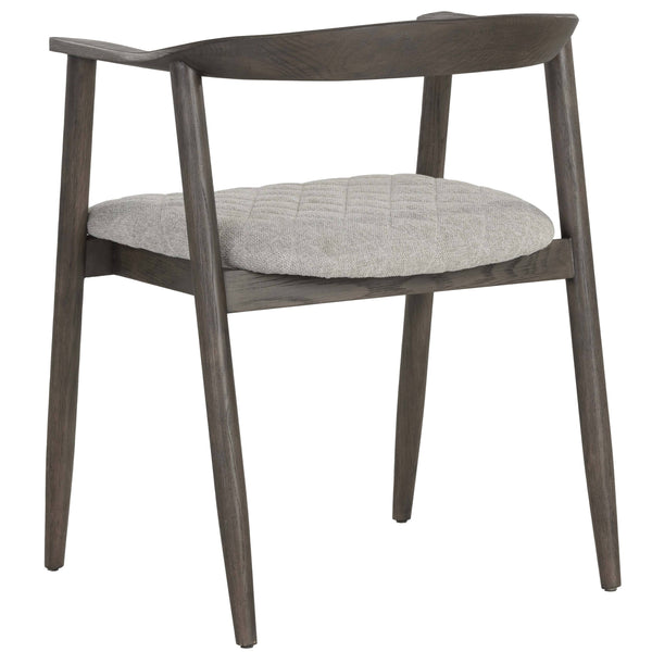 Home Fashion Jeremy Dining Armchair Dark Brown/Belfast Heather Grey Set Of 2