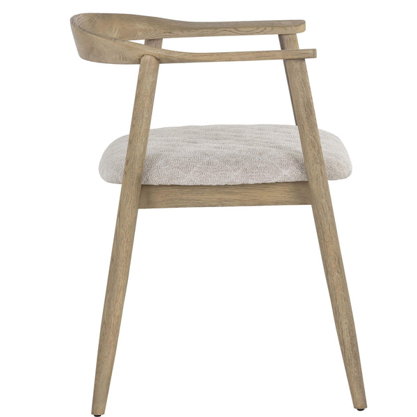 Home Fashion Jeremy Dining Armchair Weathered Oak/Dove Cream Set Of 2