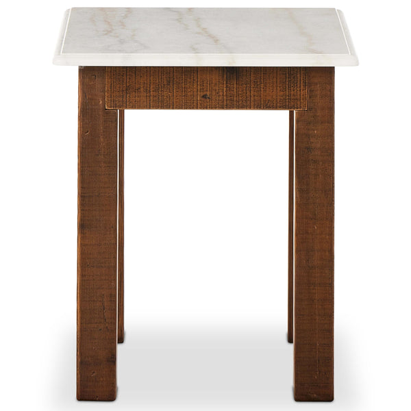 Home Fashion Jessa End Table White Marble By Four Hands