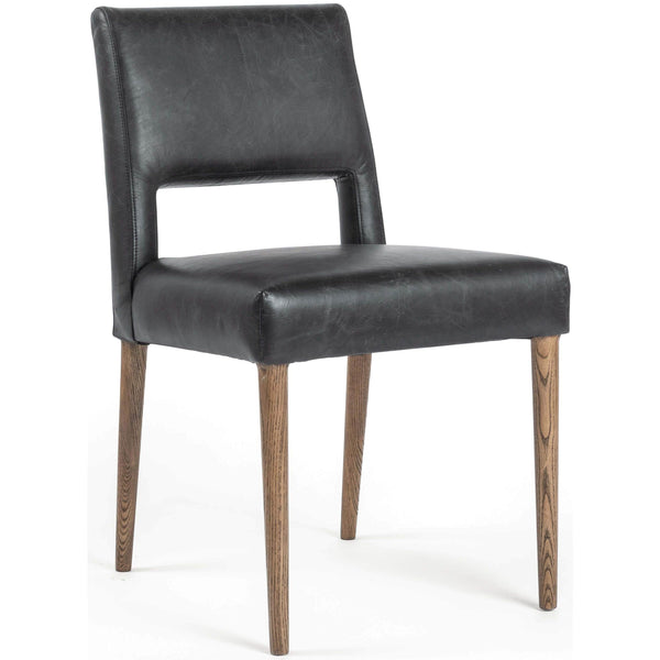 home fashion Joseph Leather Dining Chair Durango Smoke Set of 2 by Four Hands