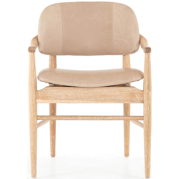 Home Fashion Josie Leather Dining Chair Harness Burlap Set Of 2 By Four Hands