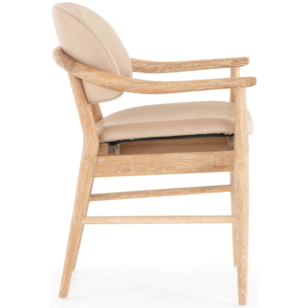 Home Fashion Josie Leather Dining Chair Harness Burlap Set Of 2 By Four Hands