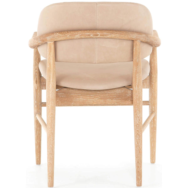 Home Fashion Josie Leather Dining Chair Harness Burlap Set Of 2 By Four Hands