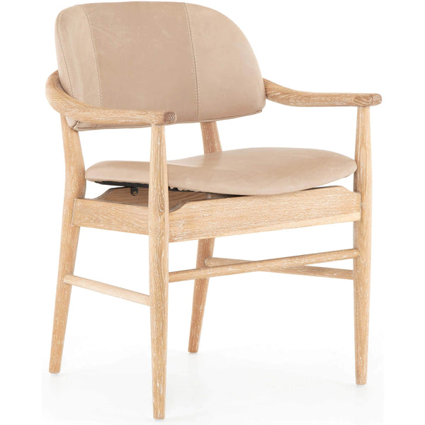 home fashion Josie Leather Dining Chair Harness Burlap Set of 2 by Four Hands