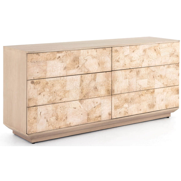 home fashion Journey 6 Drawer Dresser Bleached Burl by Four Hands