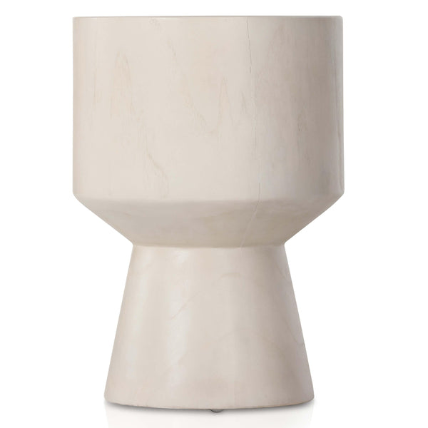 Home Fashion Jovie Outdoor End Table Ivory Teak By Four Hands