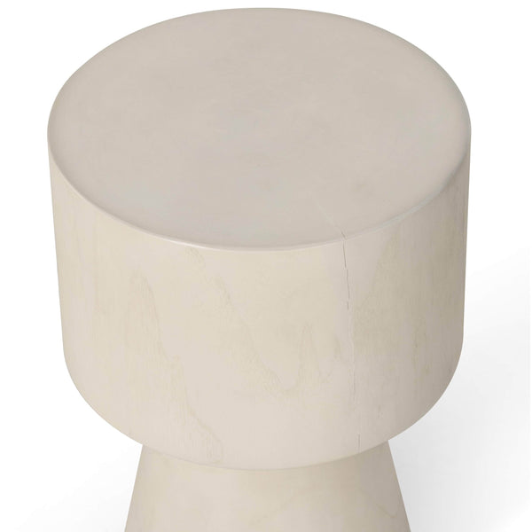 Home Fashion Jovie Outdoor End Table Ivory Teak By Four Hands
