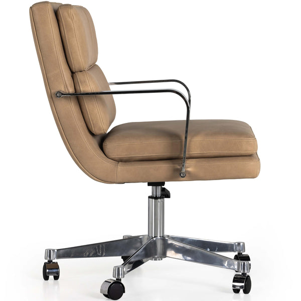 Home Fashion Jude Leather Desk Chair Palermo Nude By Four Hands