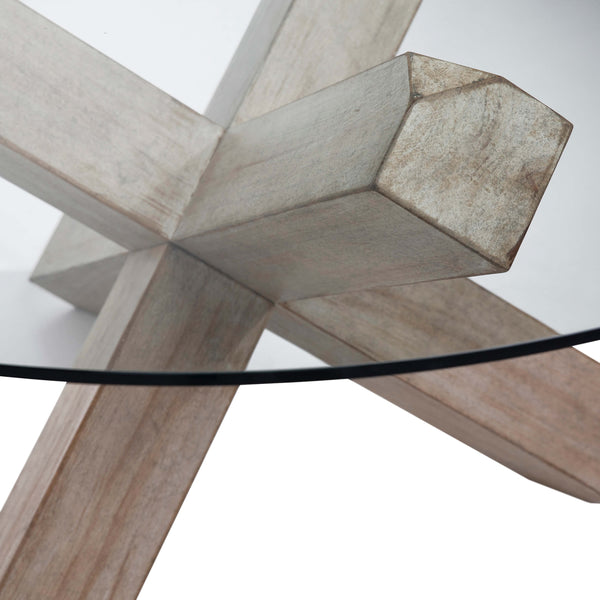 Home Fashion Judy Round Dining Table Light Warm Wash