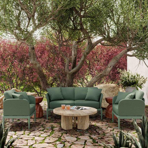 Home Fashion Kapri Outdoor Modular Loveseat Moss Green
