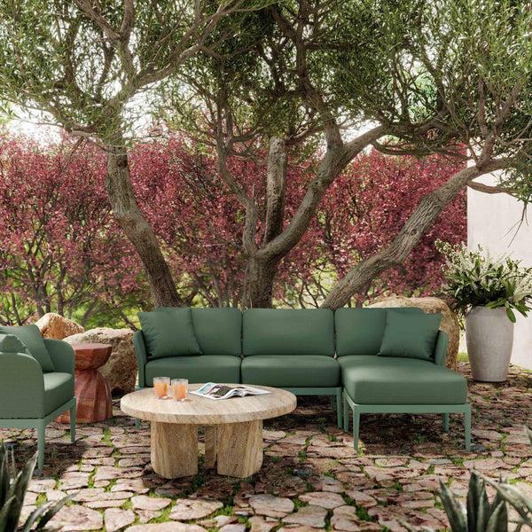 Home Fashion Kapri Outdoor Modular Sectional Moss Green