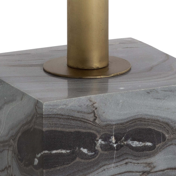 Home Fashion Kata 32" Round Bistro Table Grey Marble