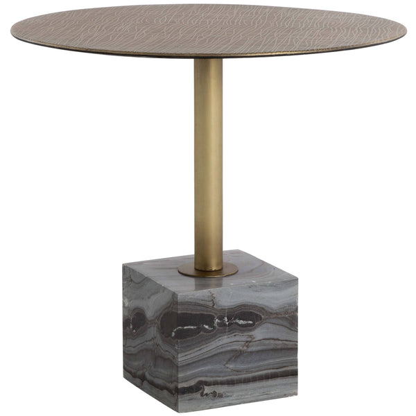 home fashion Kata 32" Round Bistro Table Grey Marble