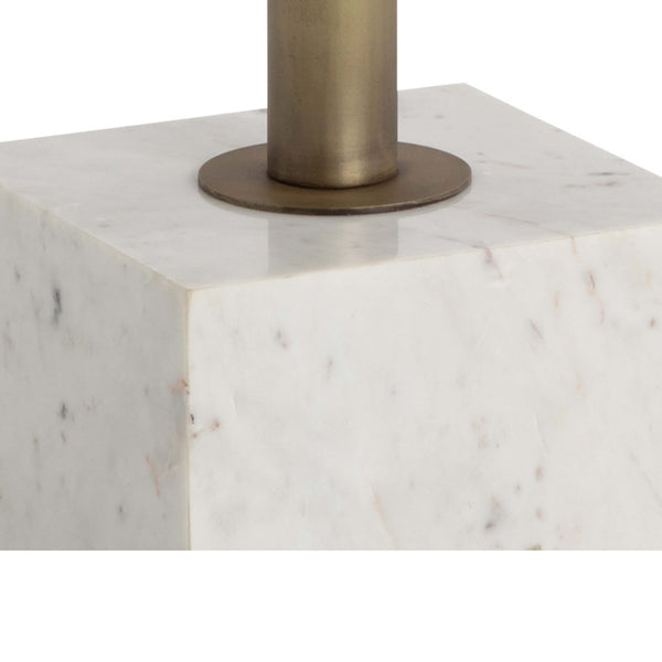 Home Fashion Kata 32" Round Bistro Table White Marble