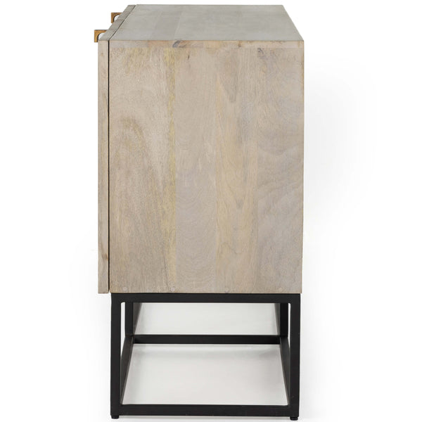 Home Fashion Kelby Sideboard Light Wash Carved Mango By Four Hands