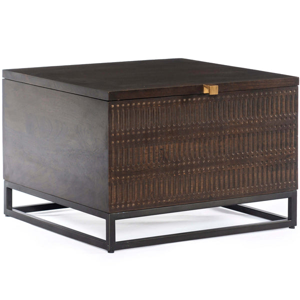 home fashion Kelby Storage Bunching Table Carved Vintage Brown by Four Hands