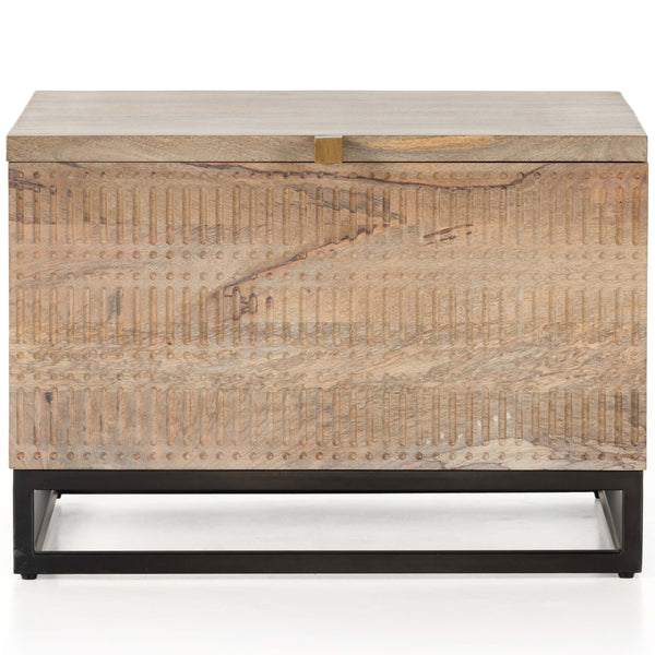 Home Fashion Kelby Storage Bunching Table Light Wash Carved By Four Hands