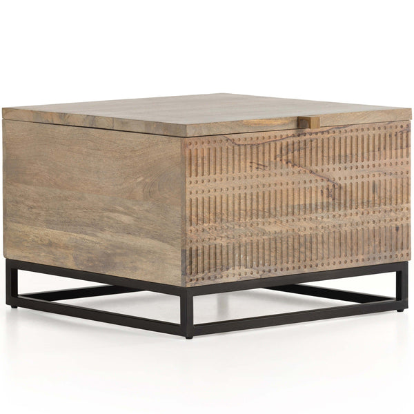 home fashion Kelby Storage Bunching Table Light Wash Carved by Four Hands