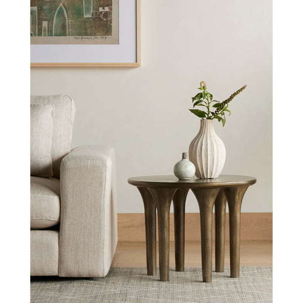 Home Fashion Kelden End Table Aged Bronze By Four Hands