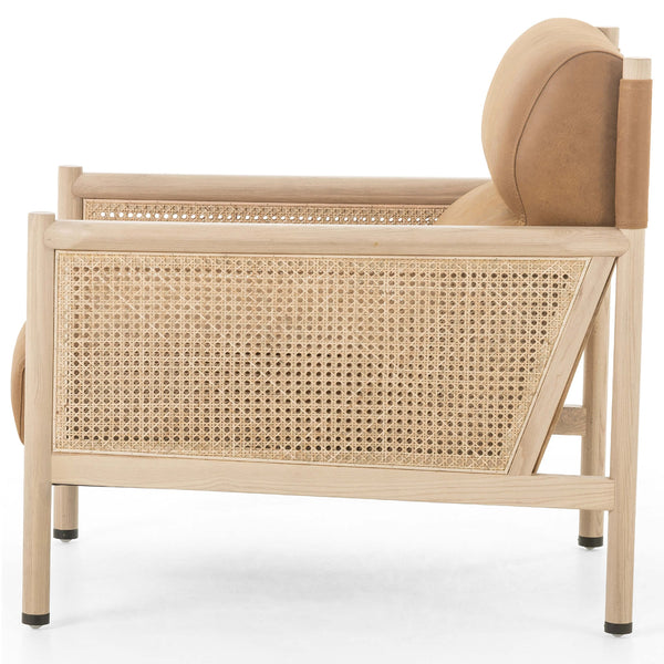 Home Fashion Kempsey Leather Chair Kennison Cognac By Four Hands