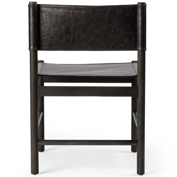 Home Fashion Kena Leather Dining Chair Sonoma Black/Charcoal Set Of 2 By Four Hands